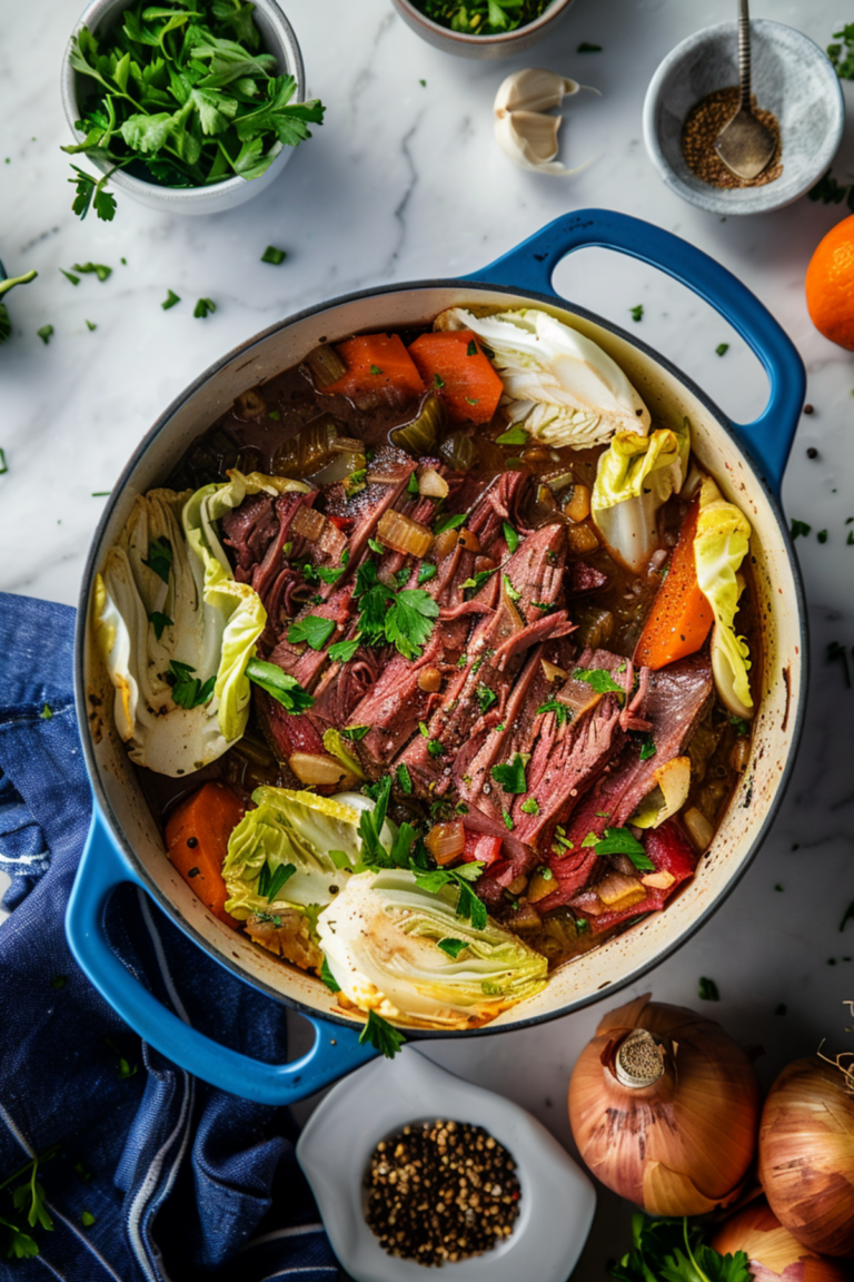 Keto Dutch Oven Corned Beef and Cabbage_001