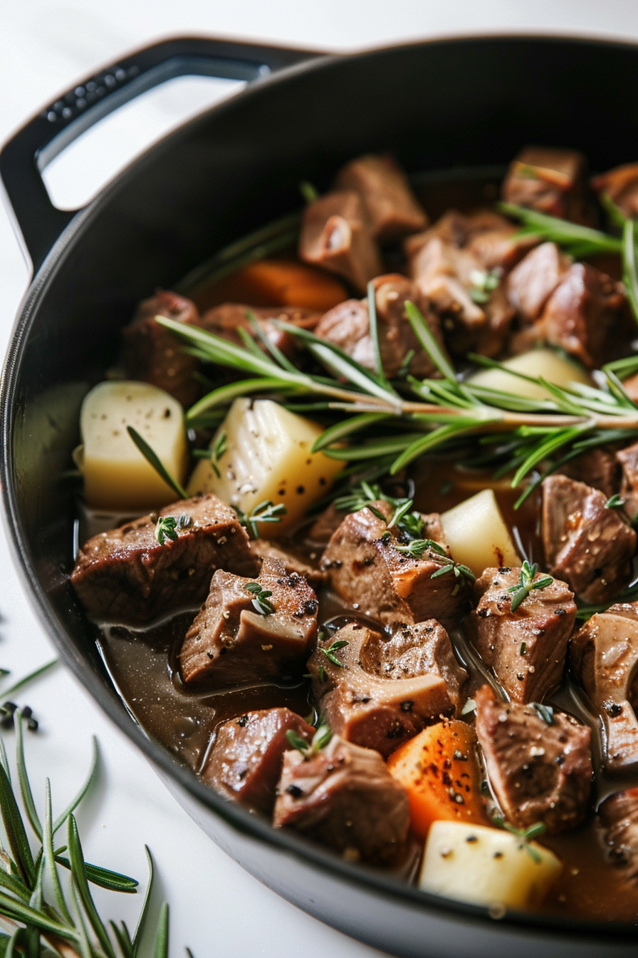 Cooking Keto Dutch Oven Lamb Stew