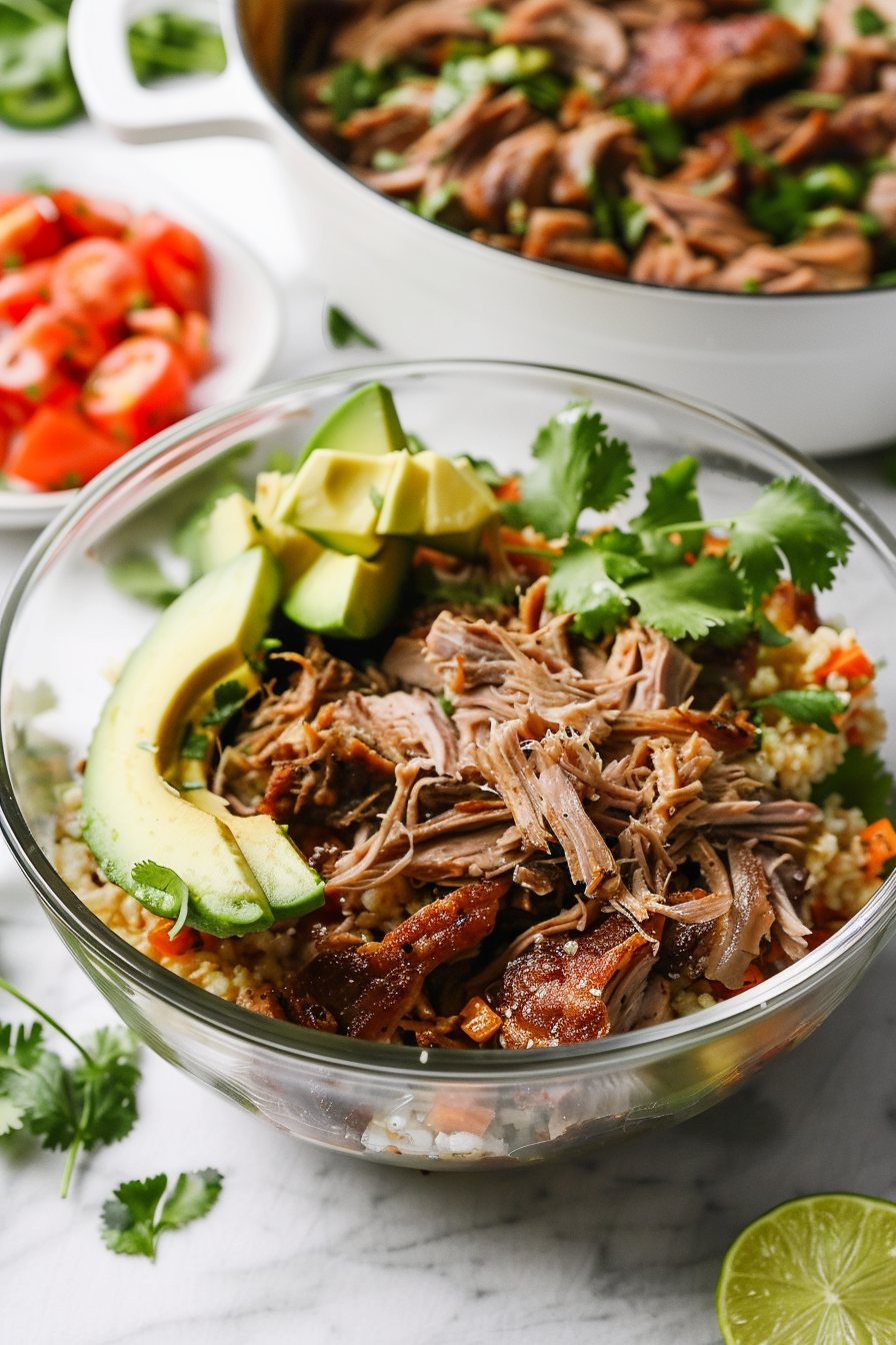 Preparing Keto Dutch Oven Pork Carnitas