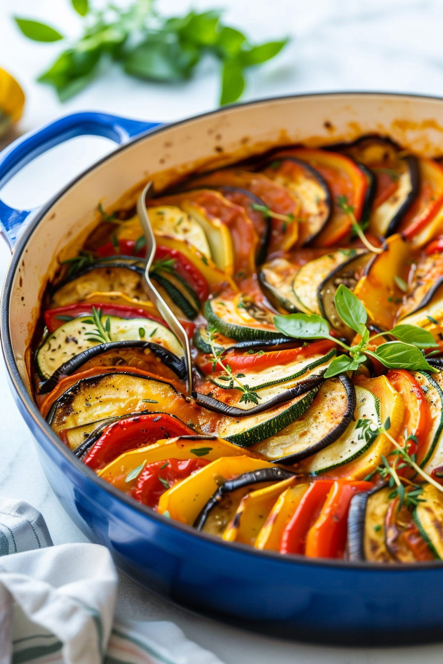 Keto Dutch Oven Ratatouille with Fresh Herbs