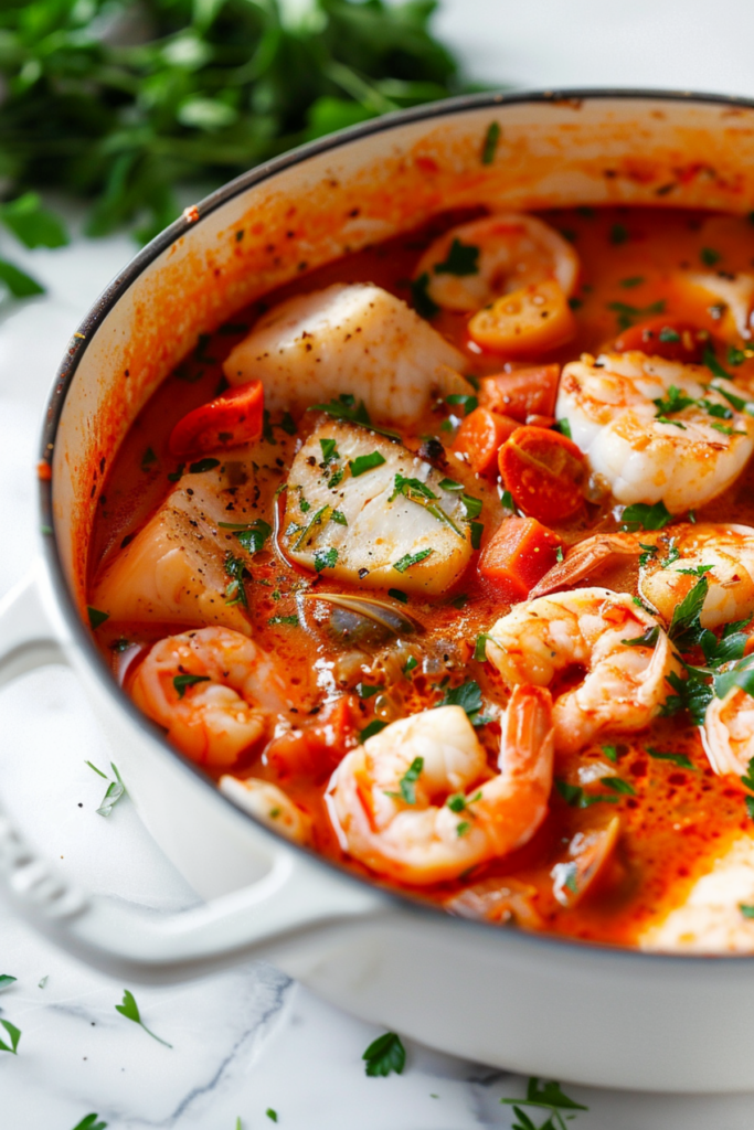 Keto Dutch Oven Spicy Tomato and Seafood Stew_001