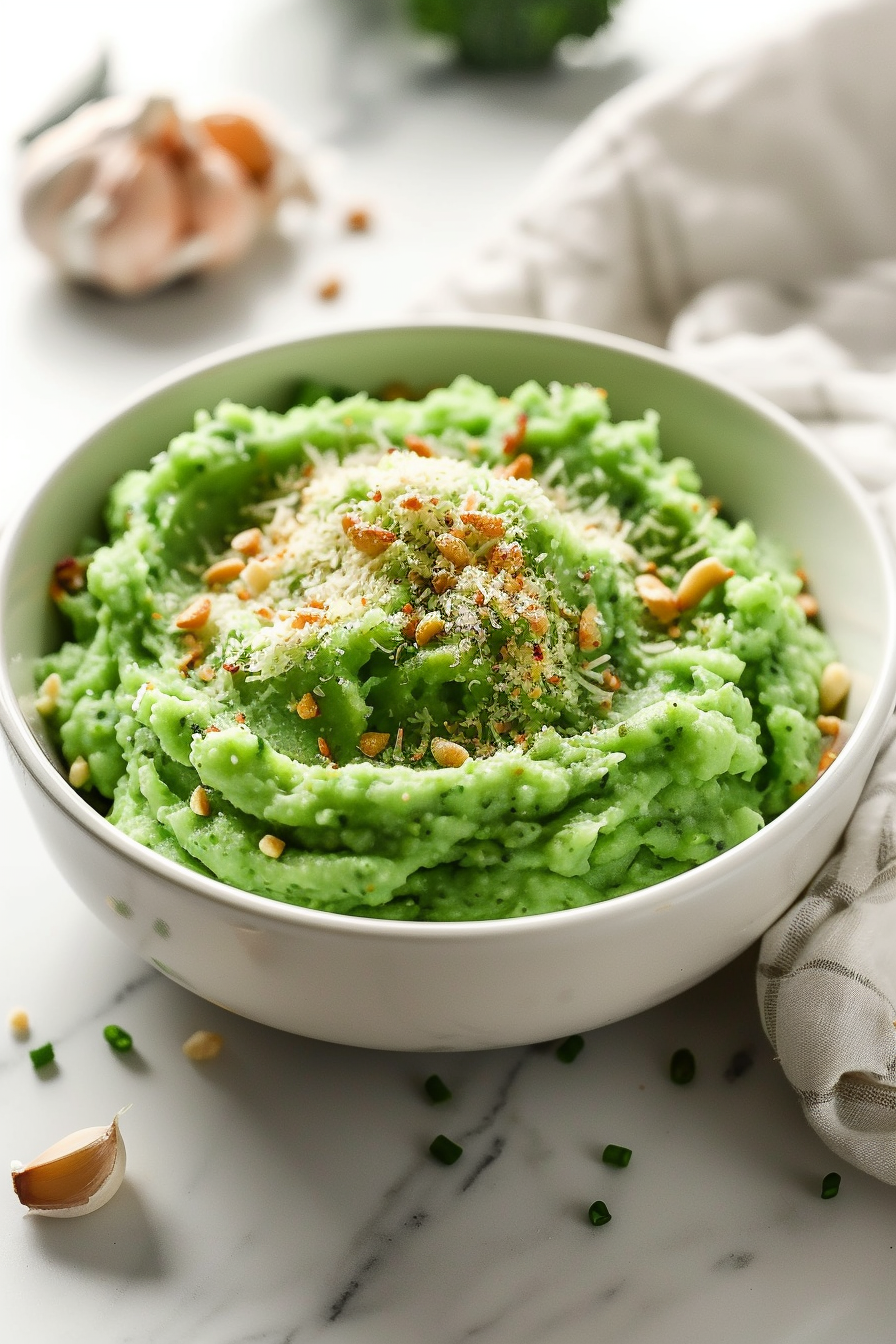 Preparing Keto Broccoli Mash