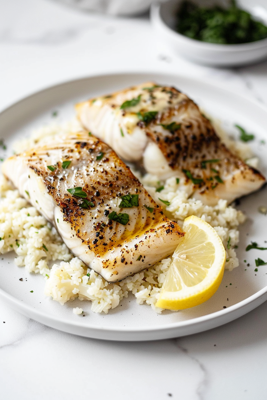 Keto Grilled Chilean Seabass with Herb Butter