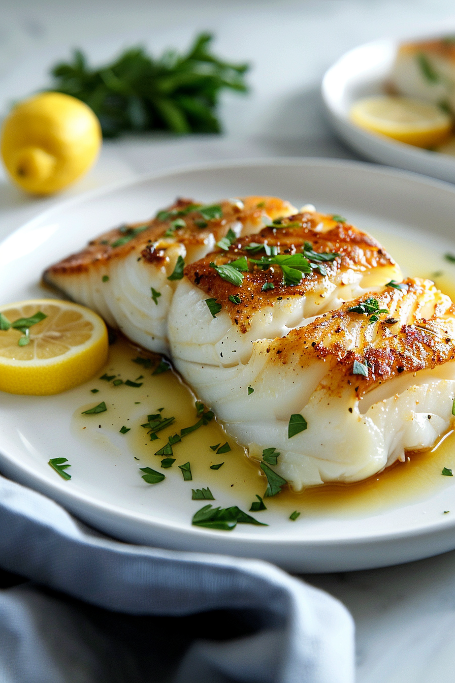 Keto Lemon Butter Chilean Seabass Final Dish