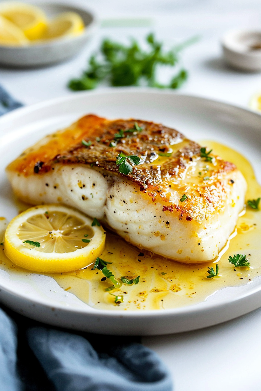 Keto Lemon Butter Chilean Seabass