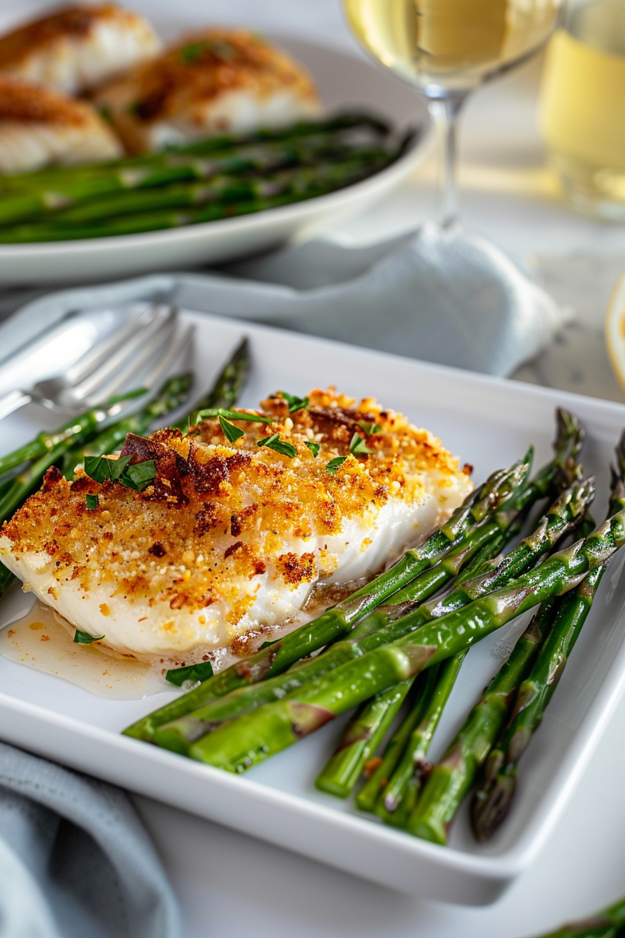 Preparing Keto Parmesan Chilean Seabass with Asparagus