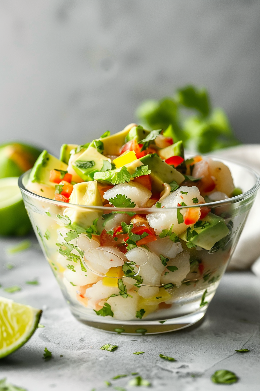 Keto Seabass Ceviche Preparation