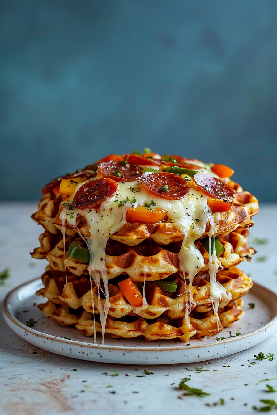 Cooking Almond Flour Pizza Waffles