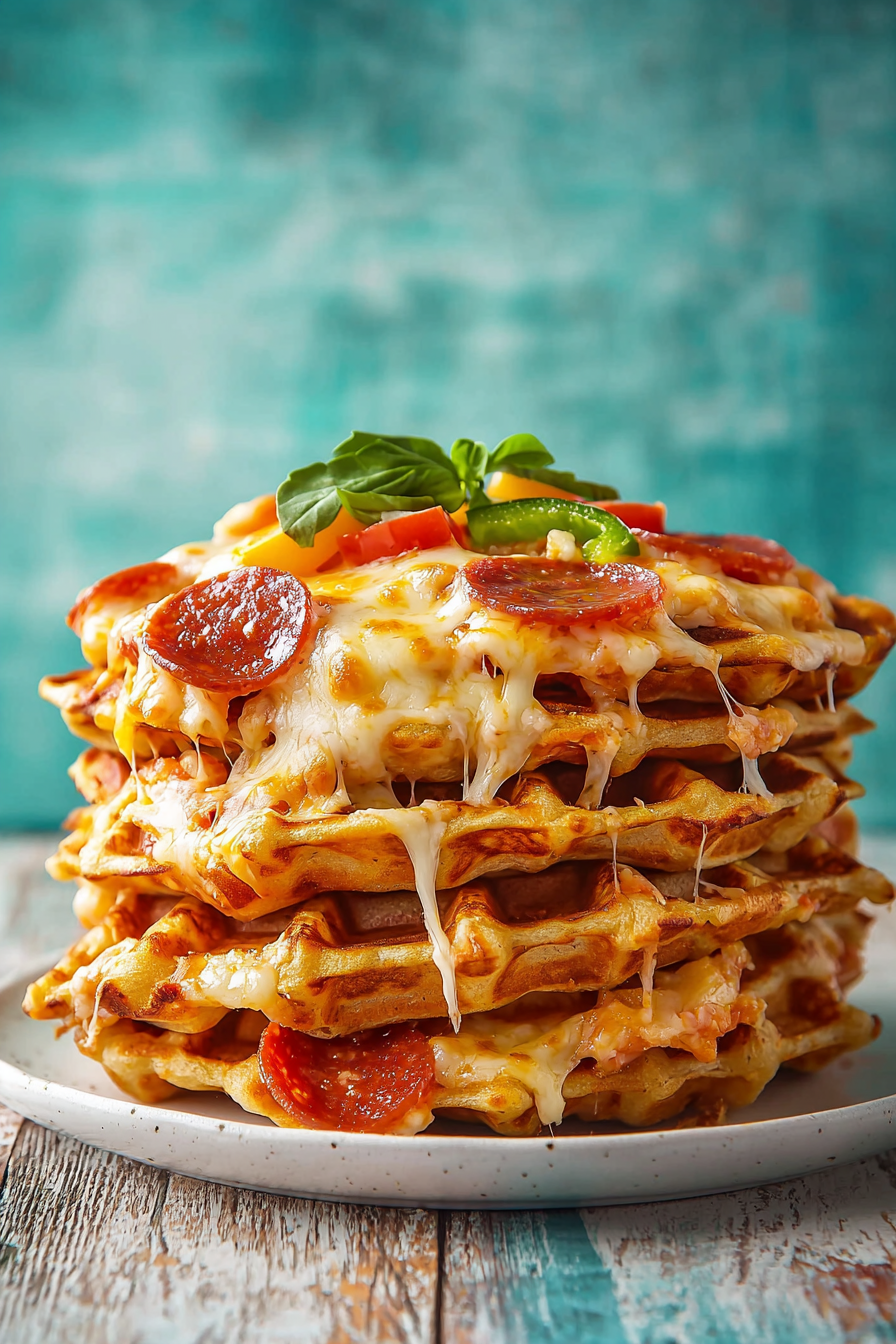 Almond Flour Pizza Waffles