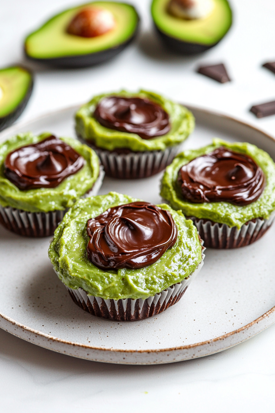 Avocado Brownie Muffins