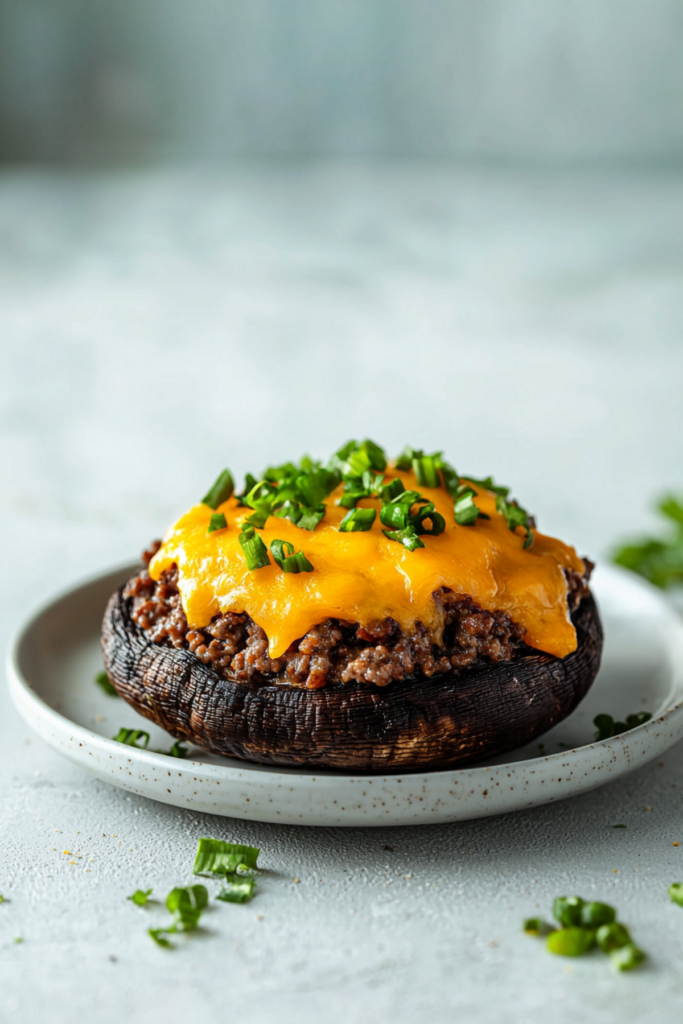Cheeseburger-Stuffed Portobello Mushrooms_001