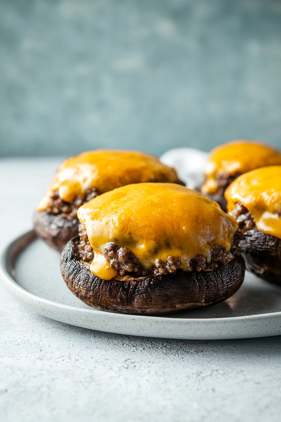 Cheeseburger-Stuffed Portobello Mushrooms