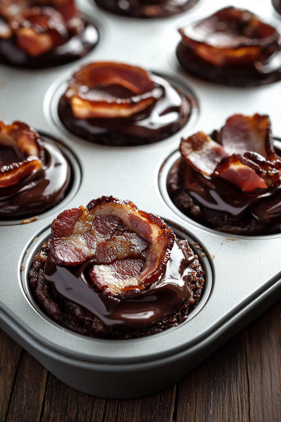 Making Chocolate Avocado Bacon Cups