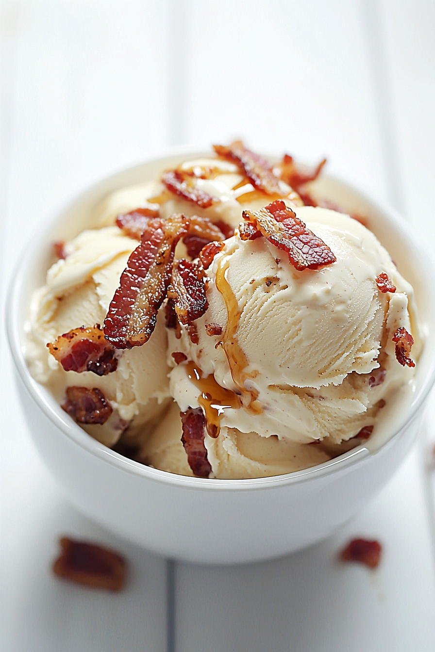 Keto Maple Bacon Ice Cream