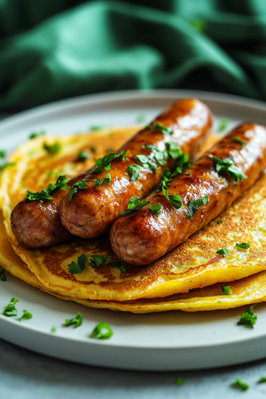 Cooking Keto Pancake-Wrapped Sausages
