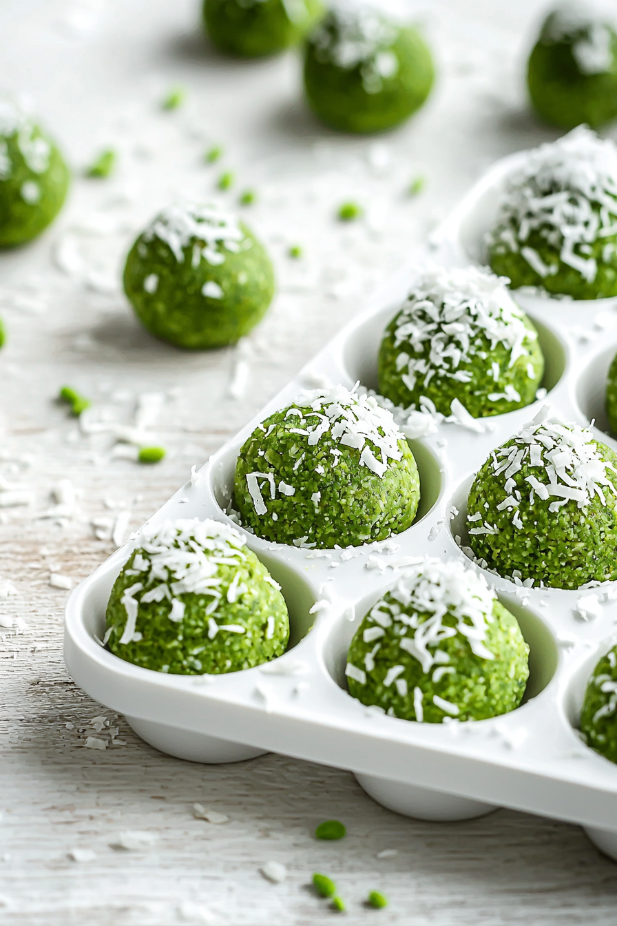 Matcha Coconut Fat Bombs Ready to Eat