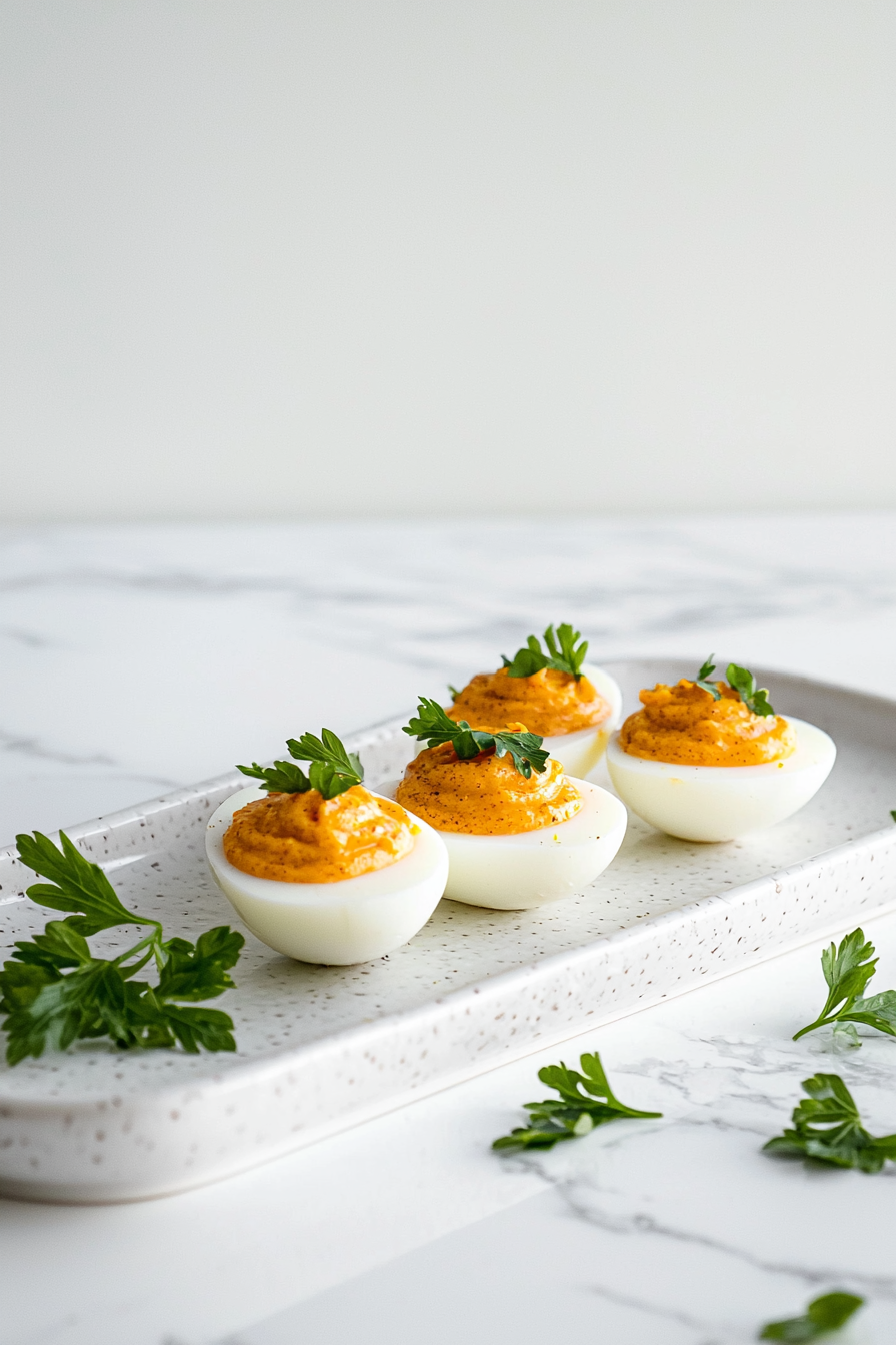 Pumpkin Spice Deviled Eggs