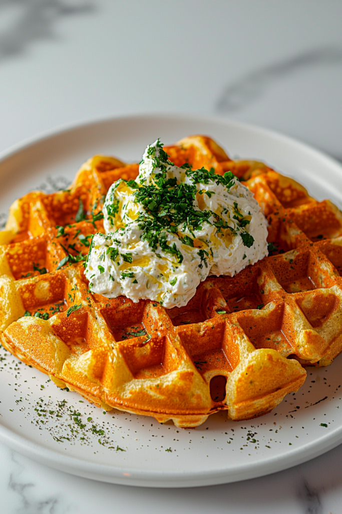Savory Keto Waffles with Herb Cream Cheese_001