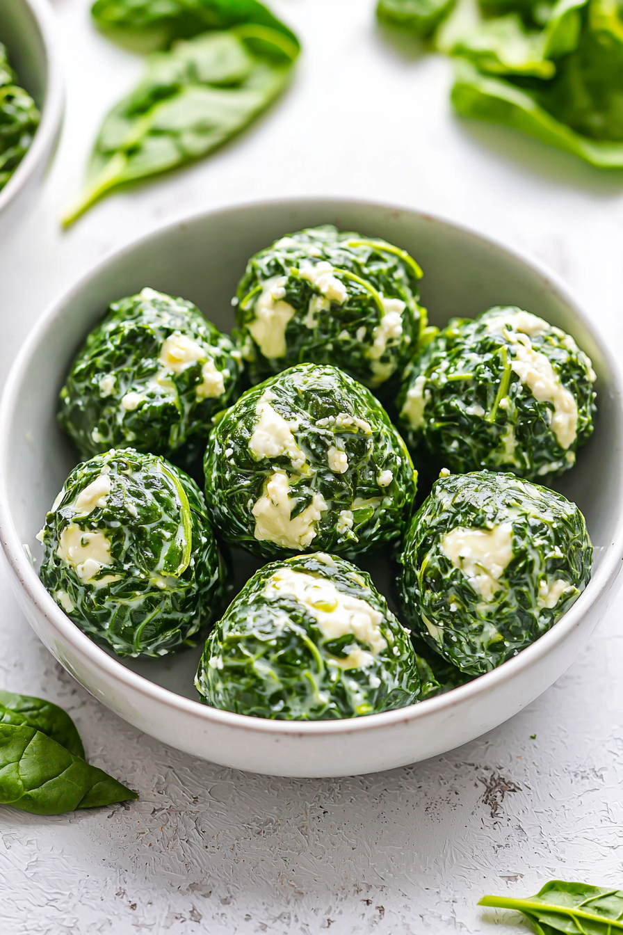 Chilling Spinach and Goat Cheese Fat Bombs
