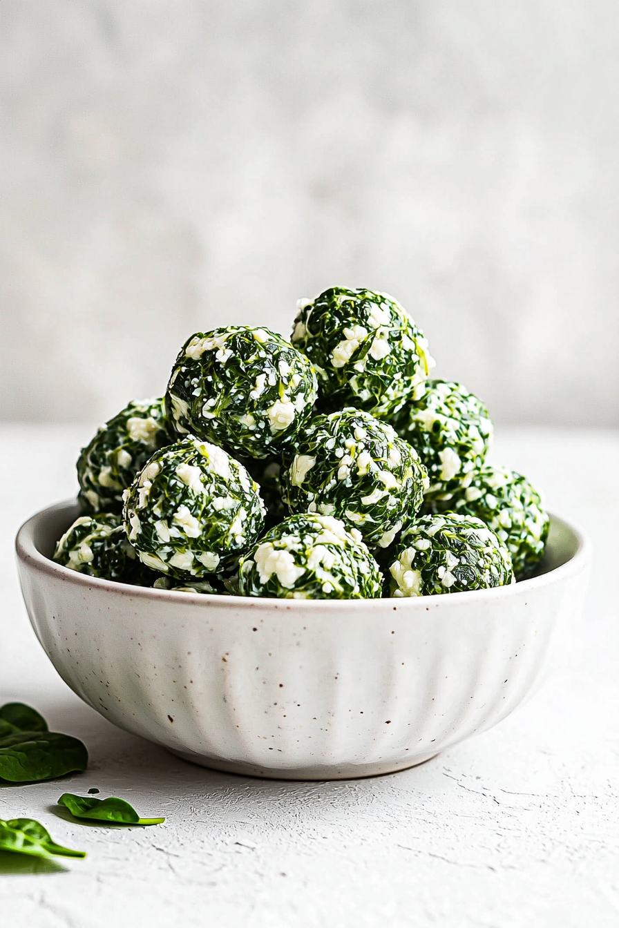 Spinach and Goat Cheese Fat Bombs