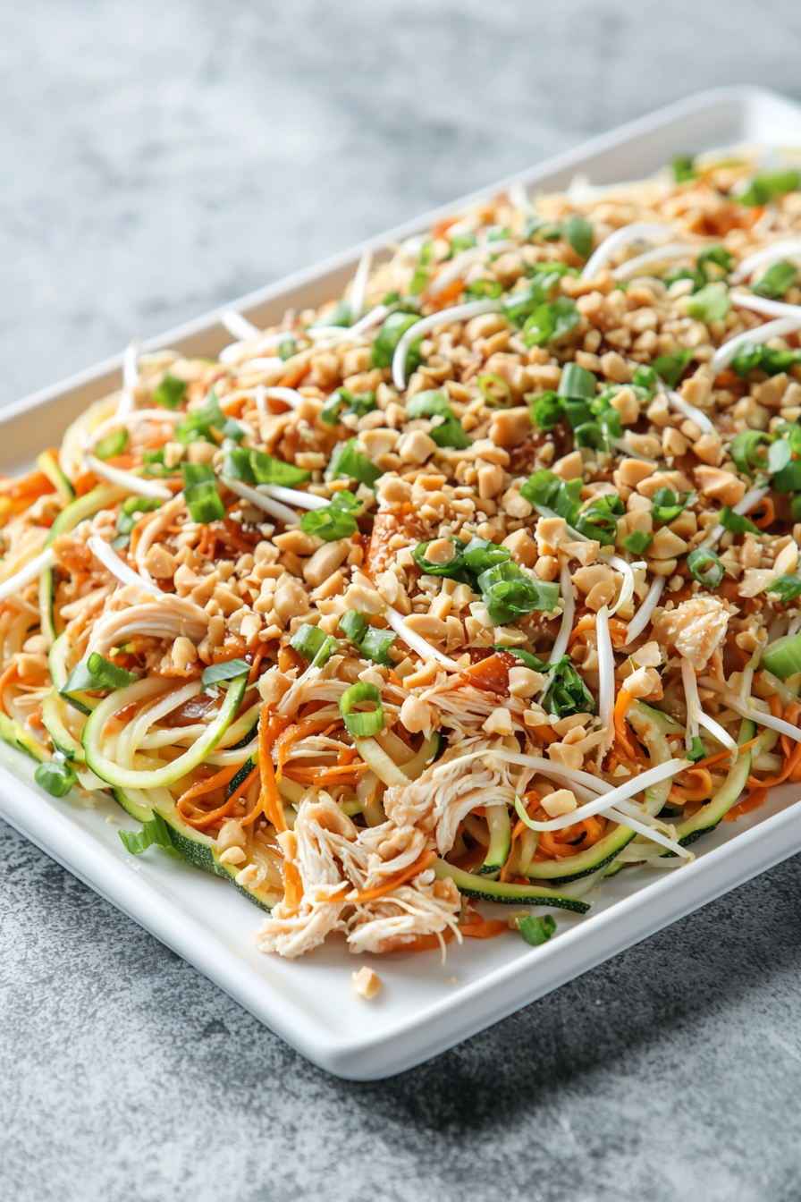 Zucchini Noodle Pad Thai Nachos