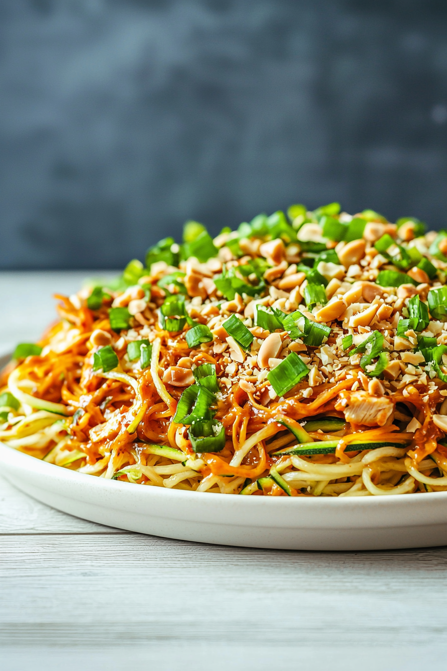 Zucchini Noodle Pad Thai Nachos