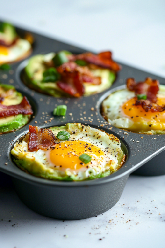 Avocado and Bacon Keto Egg Cups_001