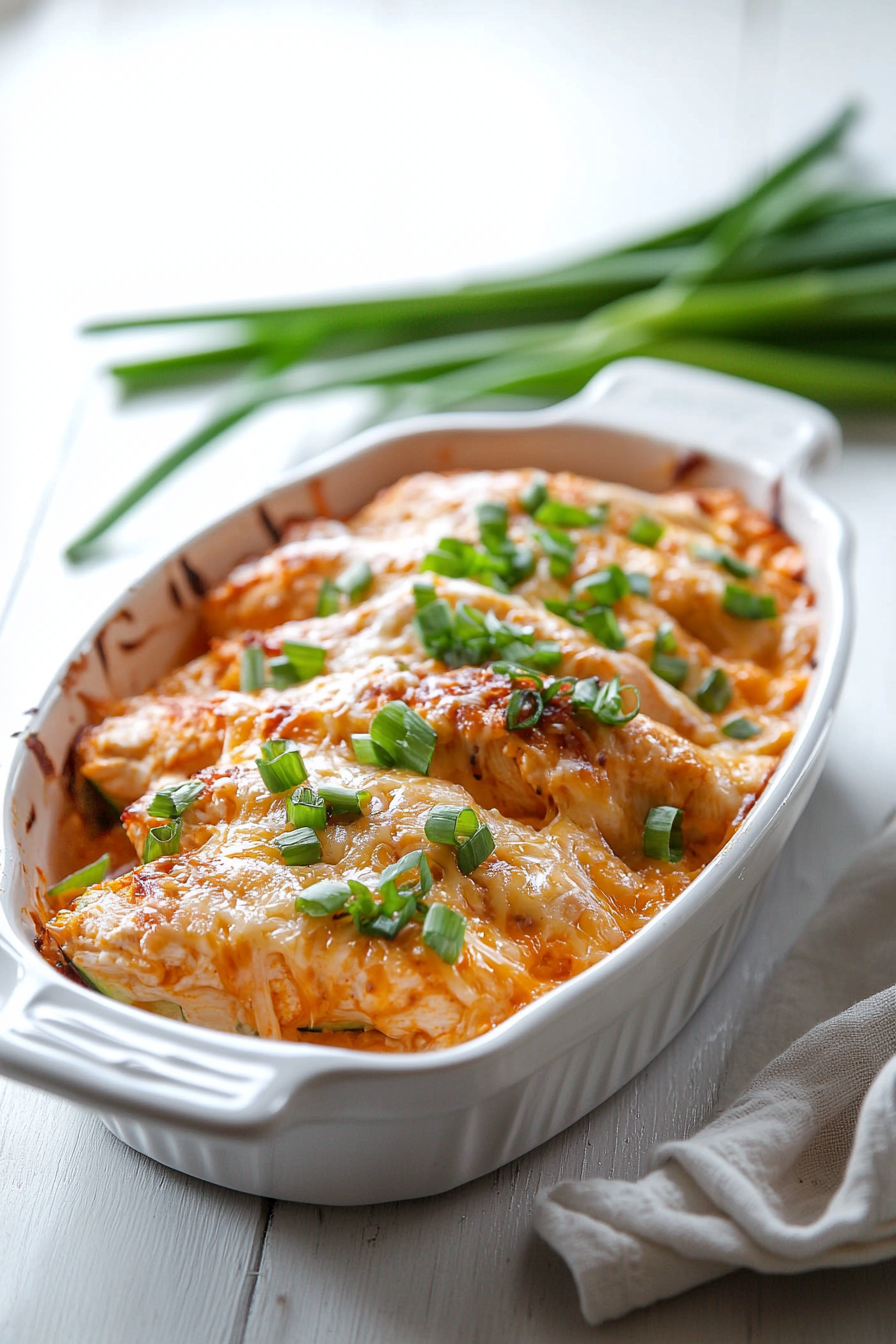 Buffalo Chicken Zucchini Boats Filling