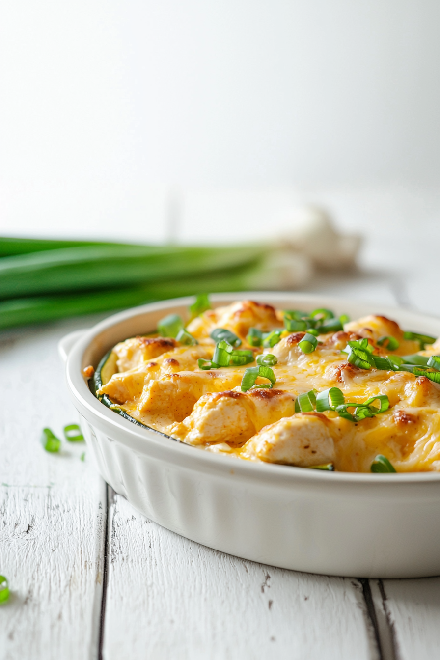 Buffalo Chicken Zucchini Boats