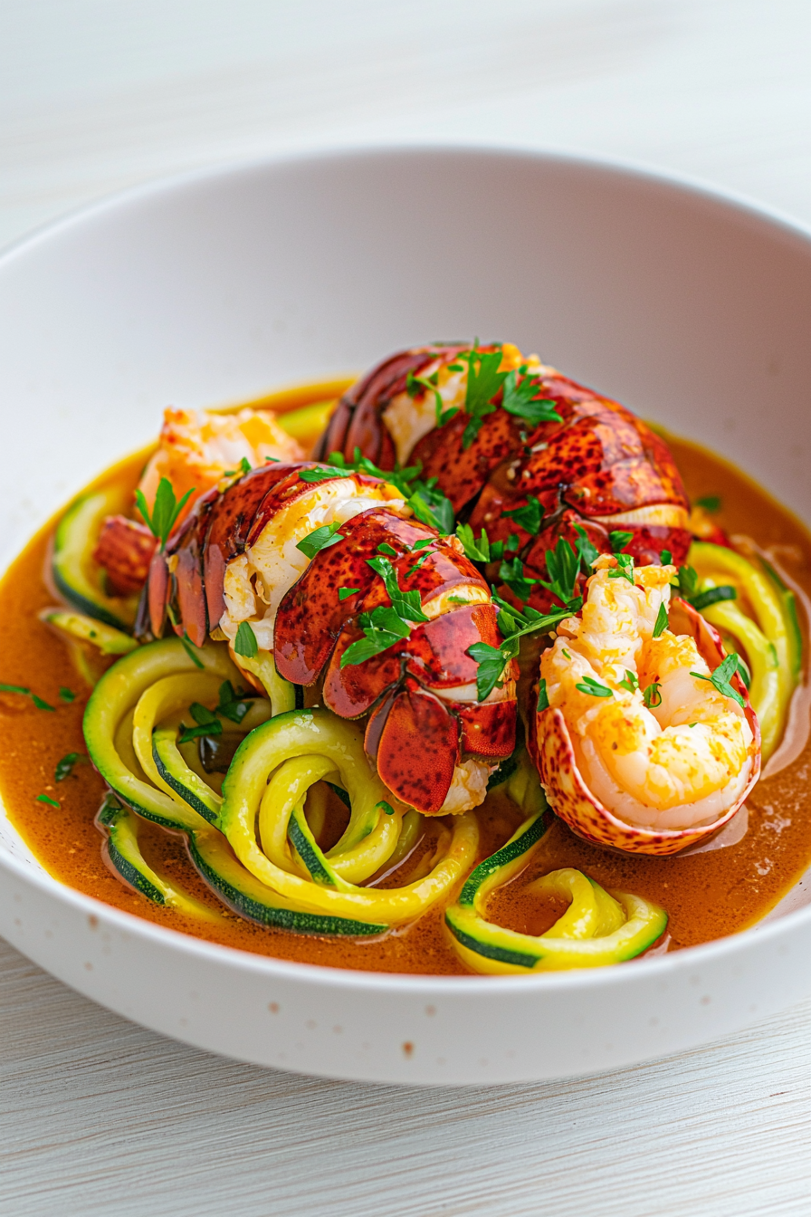 Buttered Lobster Zoodles