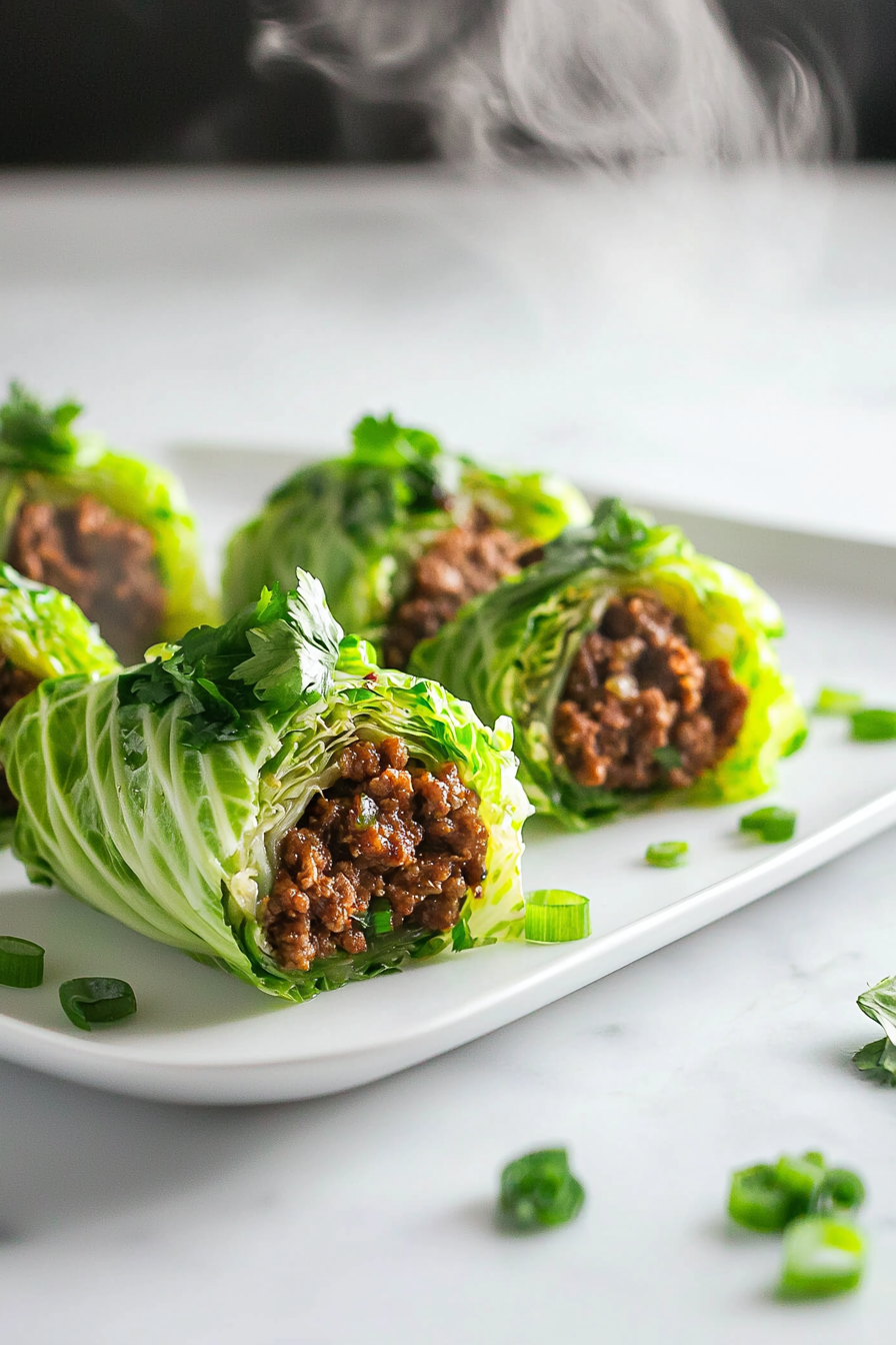 Cabbage-Wrapped Keto Dumplings Preparation