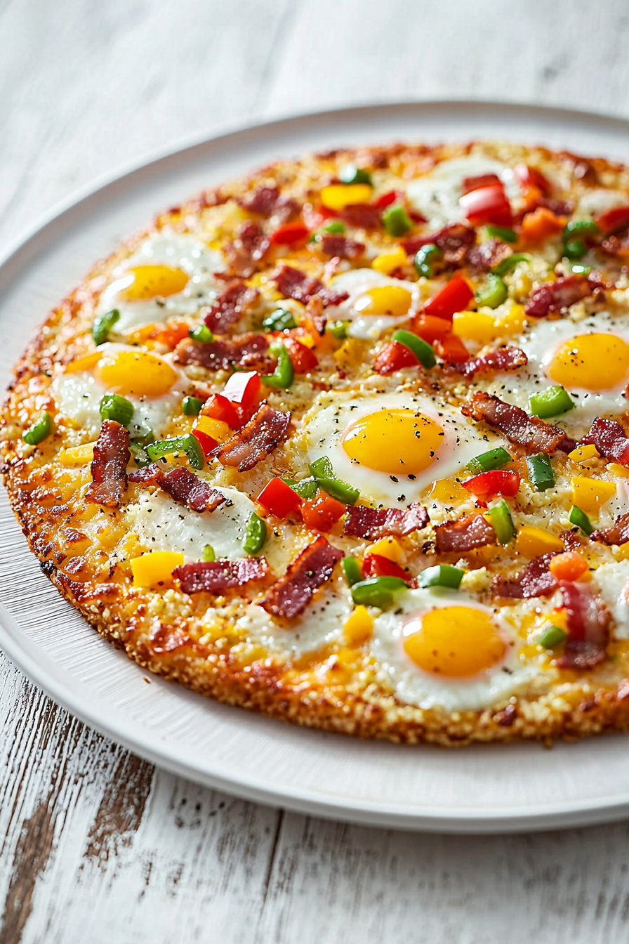 Cauliflower-Crusted Breakfast Pizza
