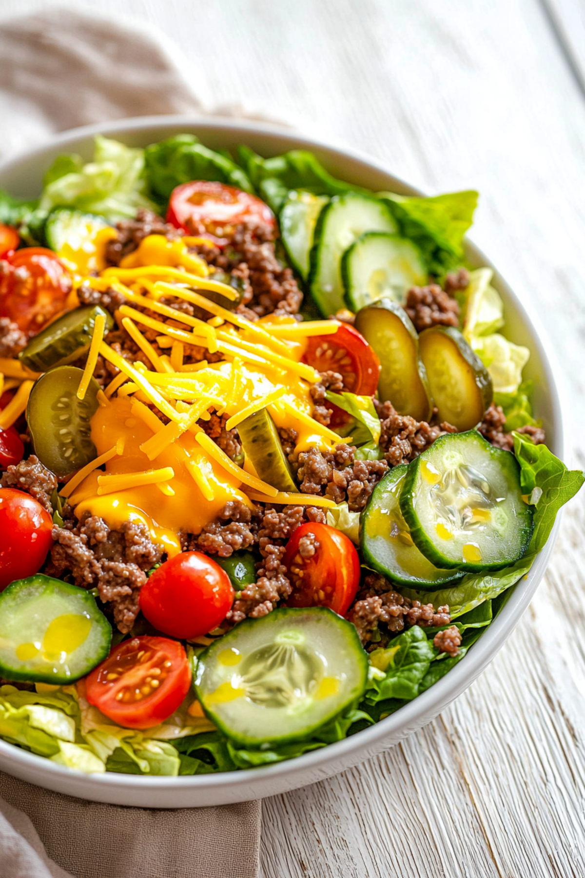 Cheeseburger Salad with Pickle Dressing_001