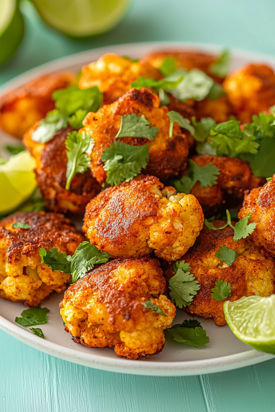 Chili Lime Cauliflower Rice Fritters Cooking