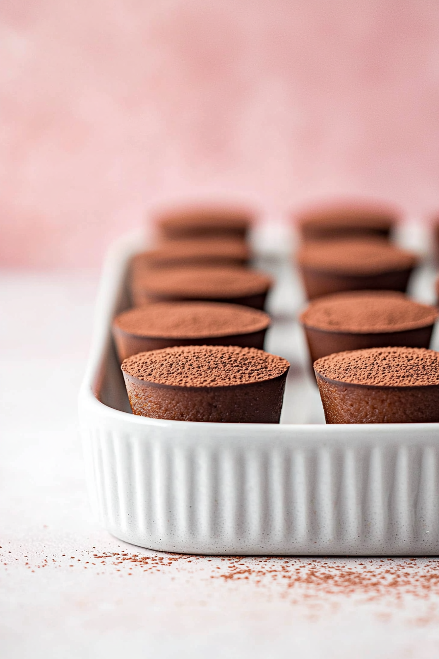 Chocolate Espresso Keto Cheesecake Bites Ready to Serve