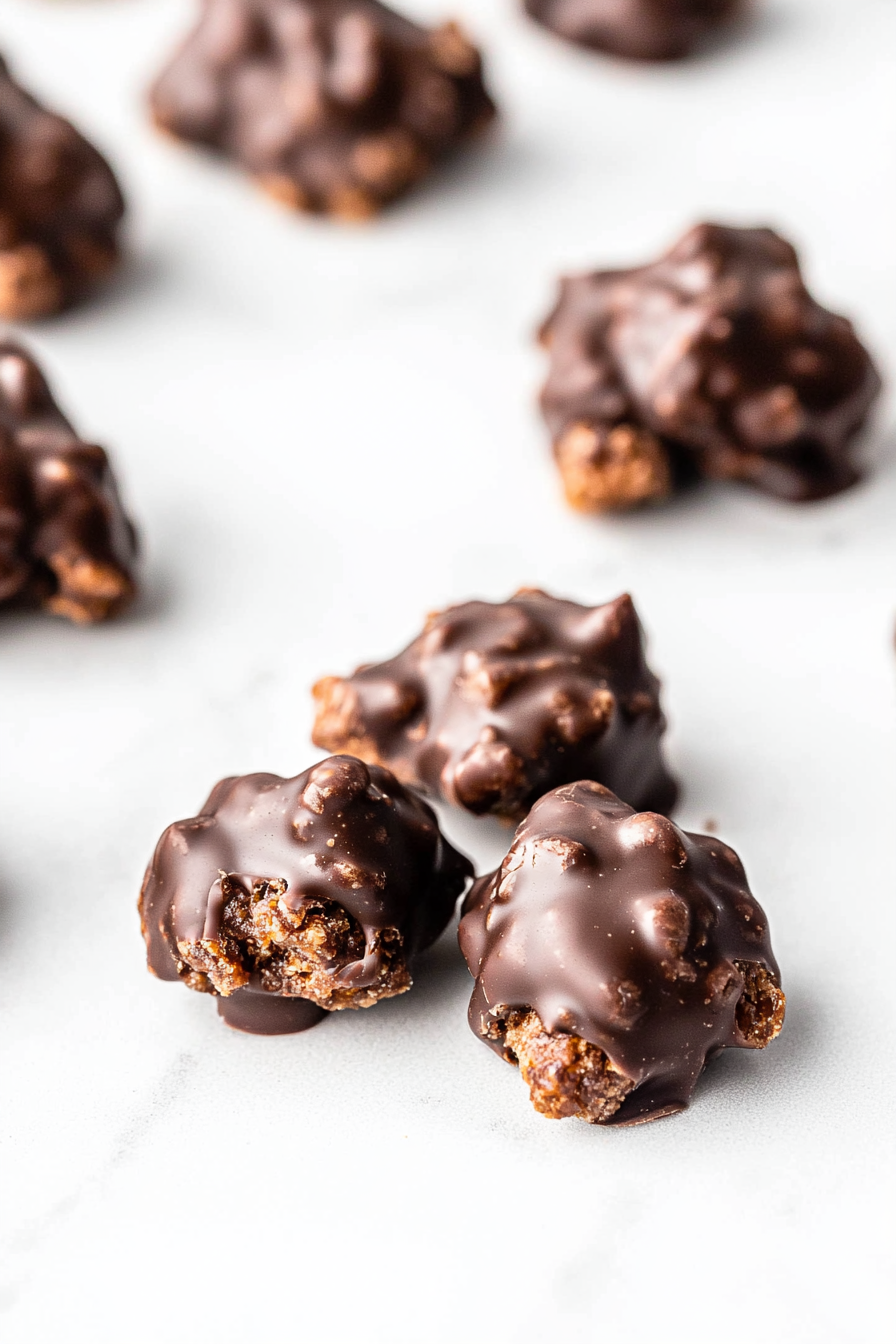 Making Chocolate Pork Rind Clusters