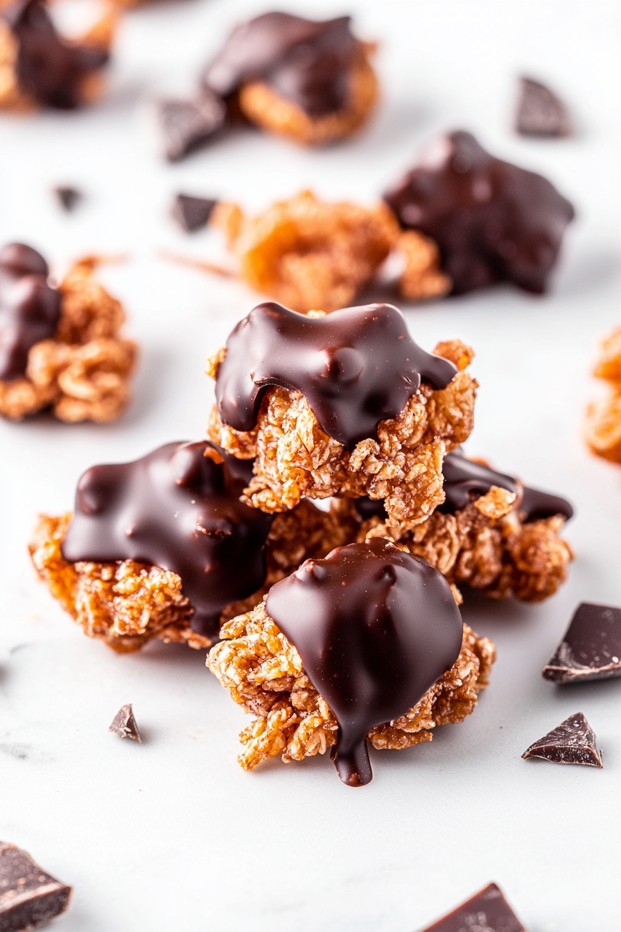 Chocolate Pork Rind Clusters