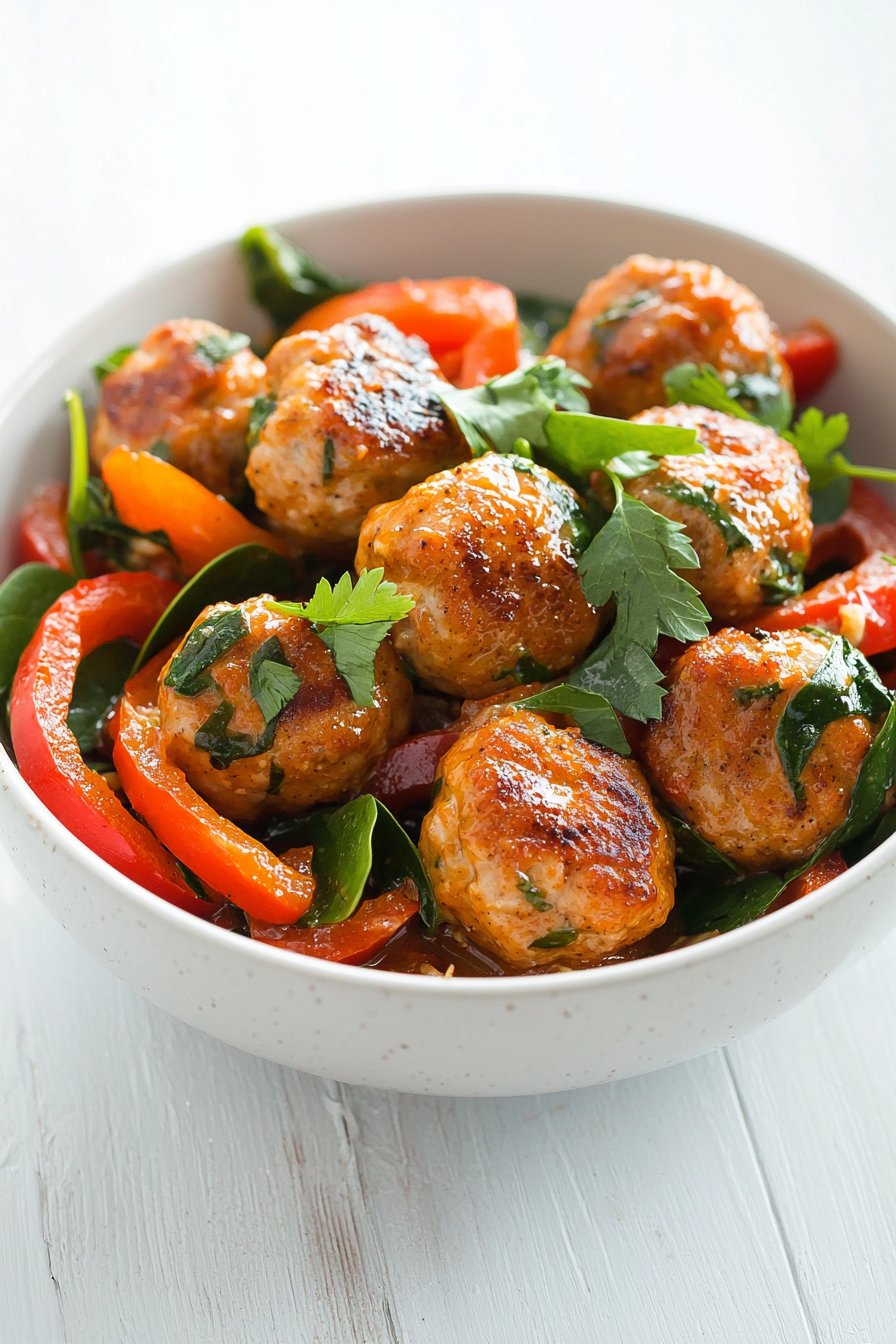 Coconut Curry Chicken Meatballs Cooking