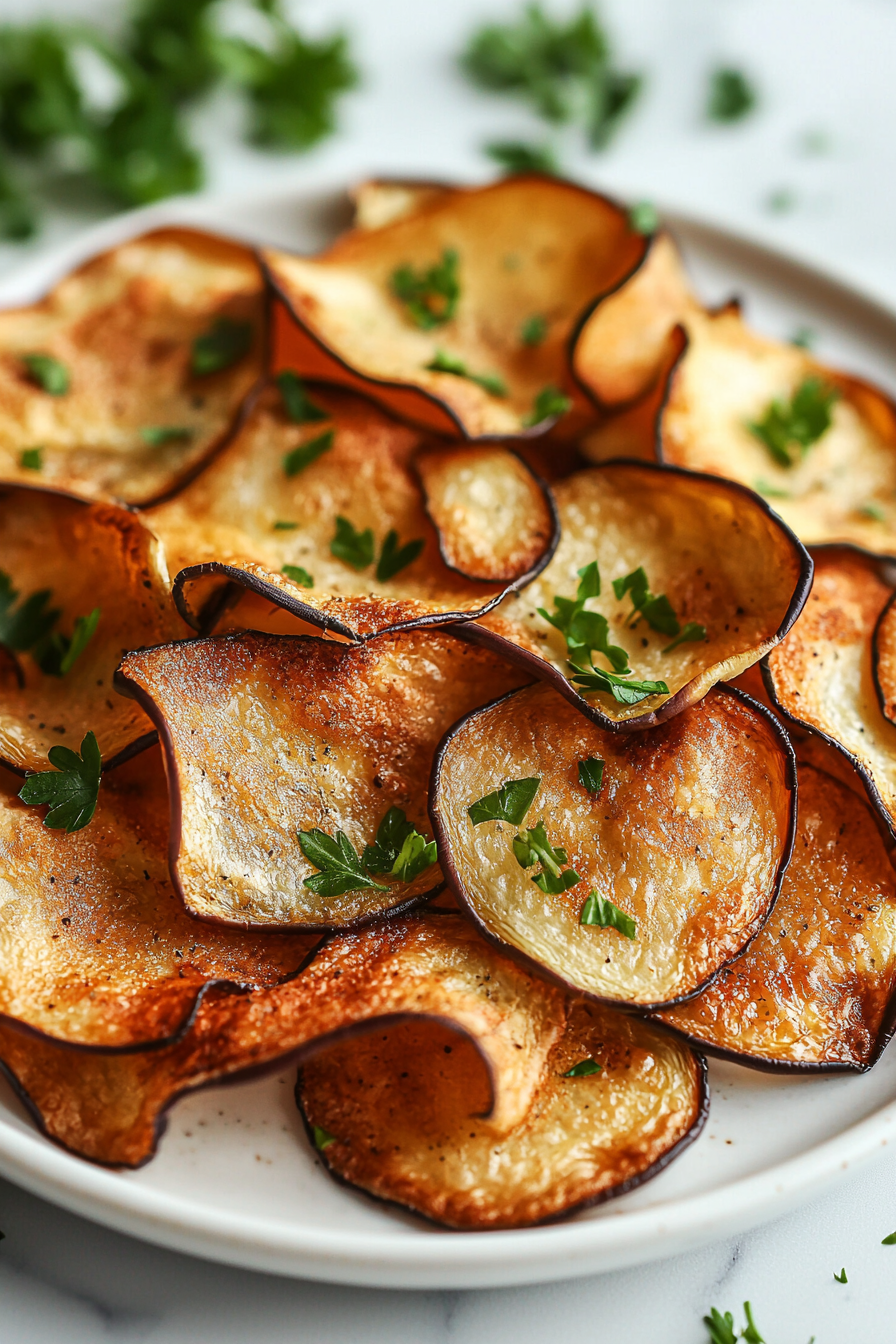Crispy Keto Eggplant Chips