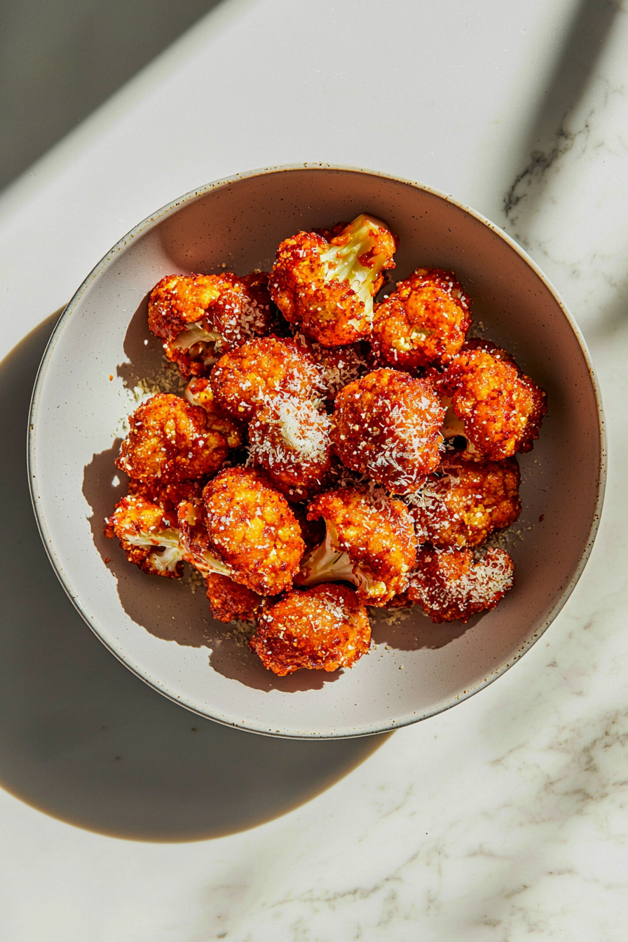 Baked Crispy Parmesan-Crusted Cauliflower Wings