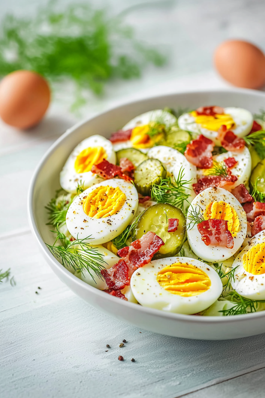 Dill Pickle and Bacon Egg Salad Serving