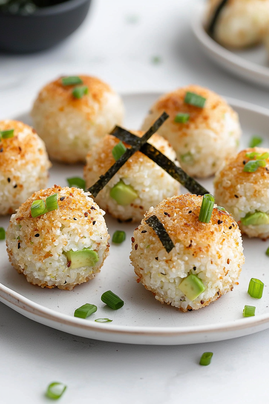 Fried Cauliflower Rice Sushi Balls
