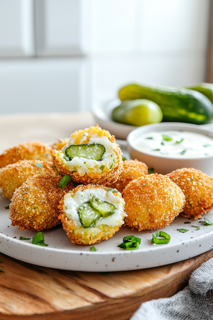 Fried Cheese Pickle Roll-Ups Preparation