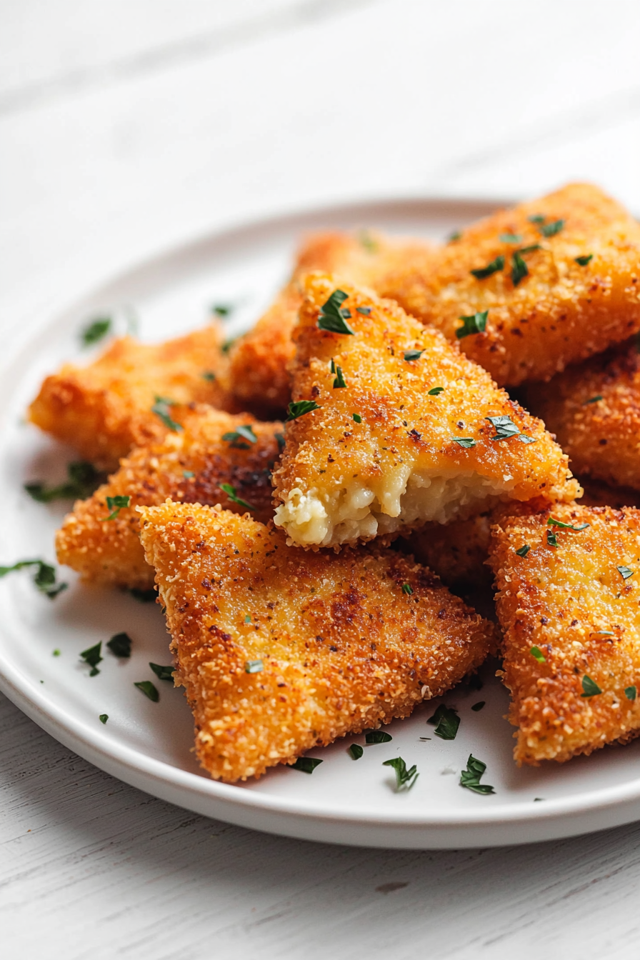 Fried Keto Ravioli with Cauliflower Dough