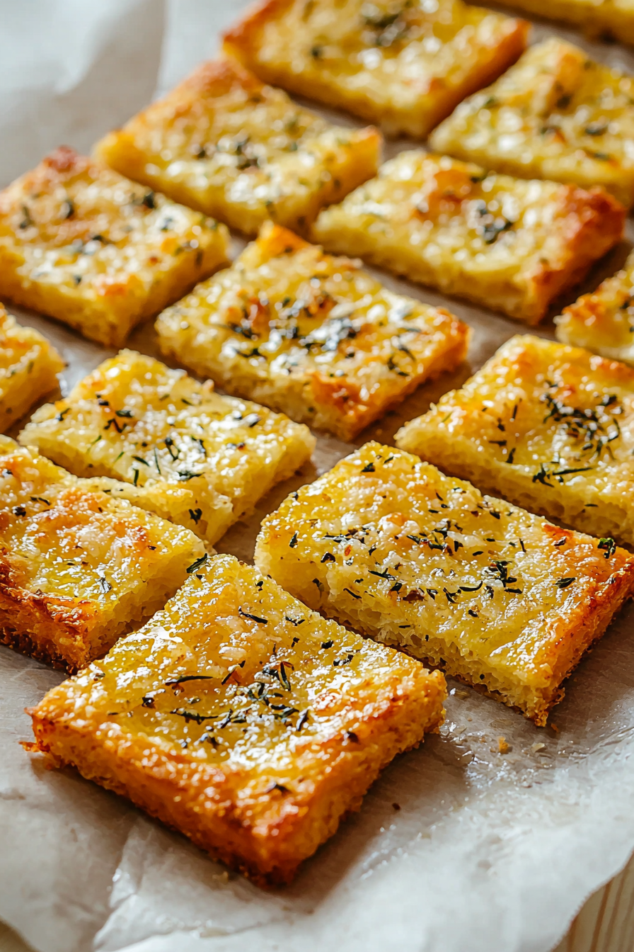 Baked Garlic Parmesan Keto Breadsticks