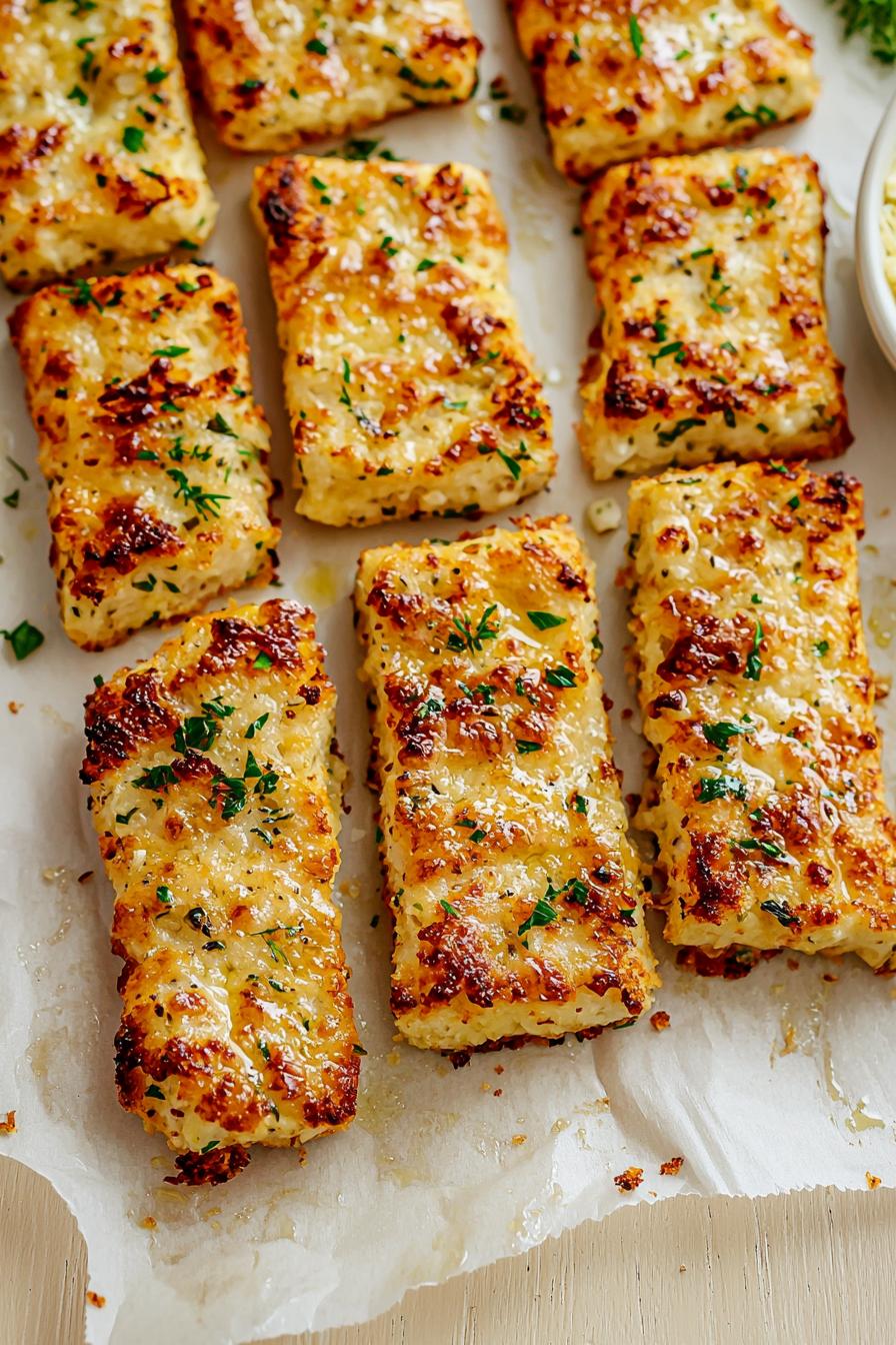Garlic Parmesan Keto Breadsticks Preparation