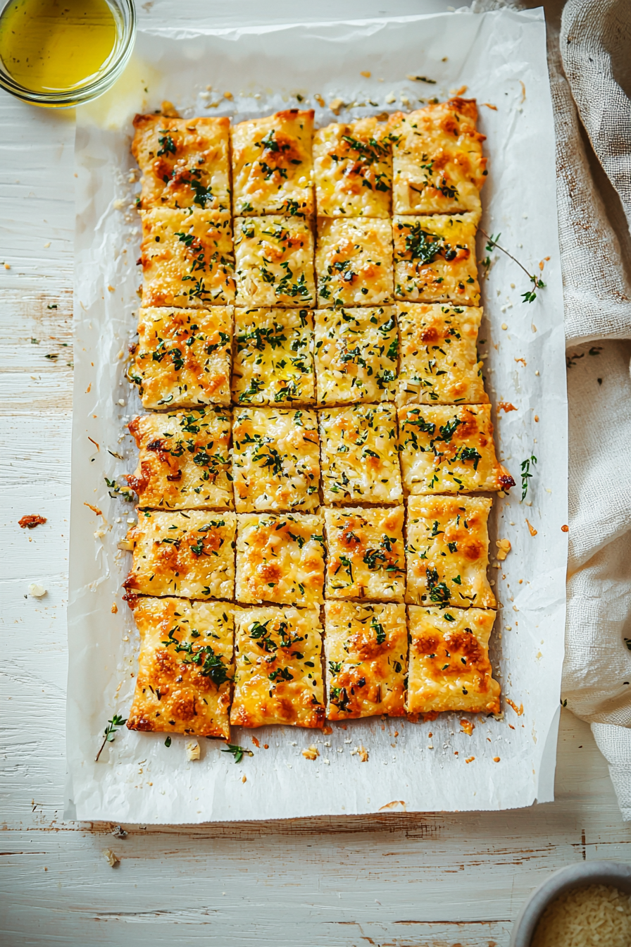 Garlic Parmesan Keto Breadsticks