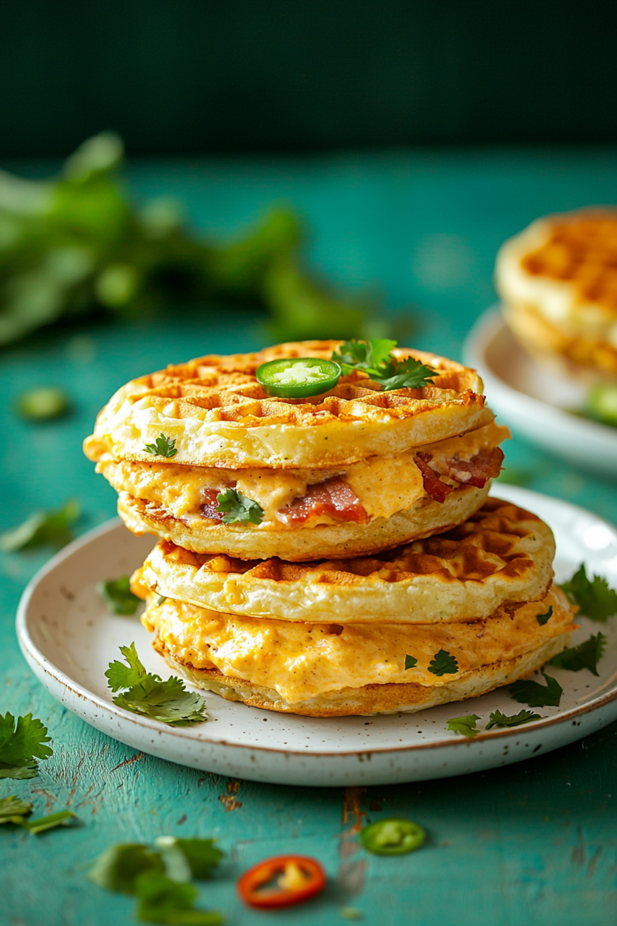 Jalapeño Cheddar Keto Waffle Sandwiches_001