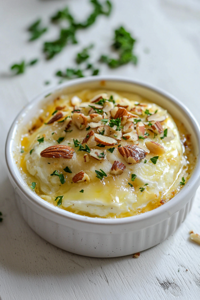 Keto Baked Brie with Garlic and Almonds_001