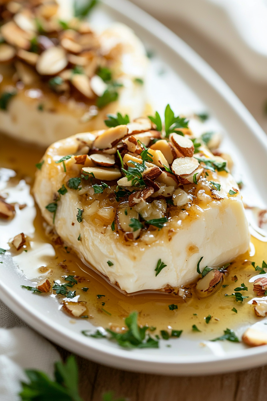 Keto Baked Brie with Garlic and Almonds